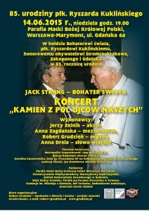 Plakat koncert Warszawa 2015