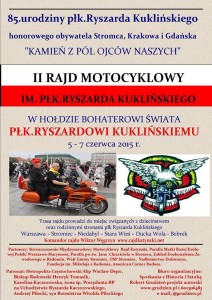 Plakat rajd motocyklowy 2015